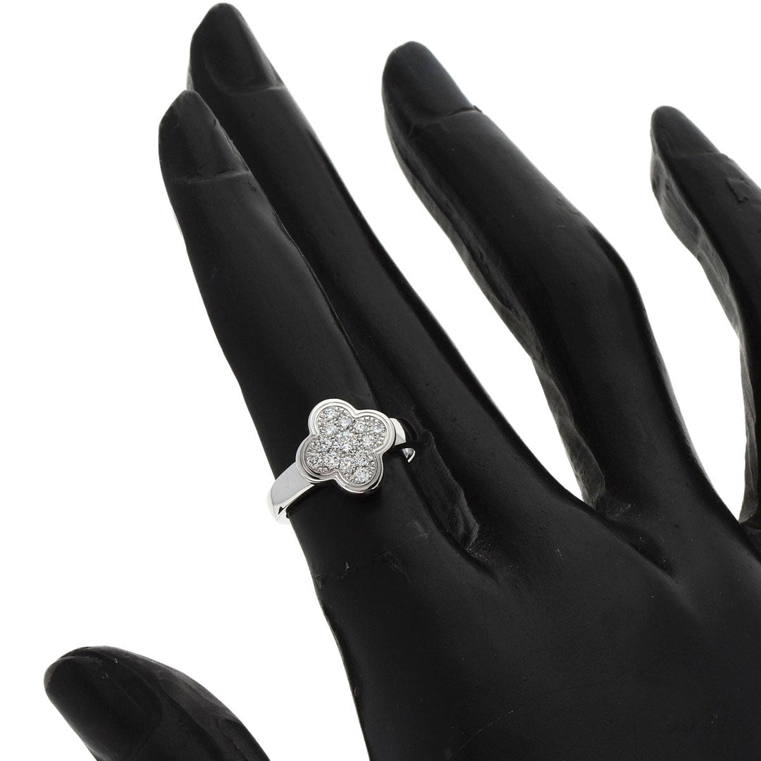 Van Cleef & Arpels Ring K18WG Silver Pure Alhambra Small Model Diamond Women Used Authentic