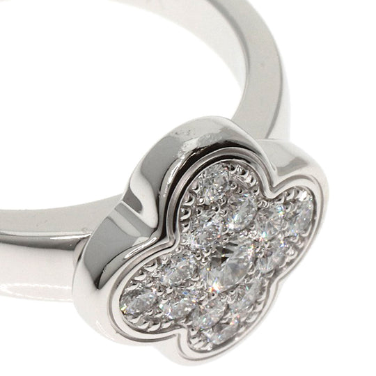 Van Cleef & Arpels Ring K18WG Silver Pure Alhambra Small Model Diamond Women Used Authentic