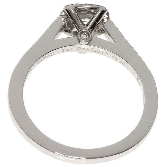 TIFFANY&Co. Ring PT950 Silver Legacy Diamond Women Used Authentic