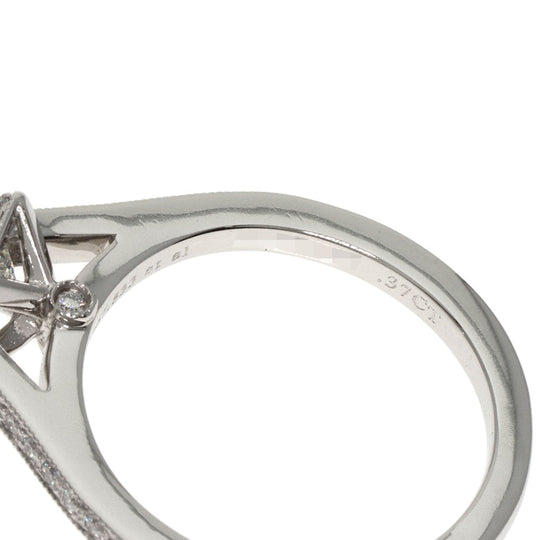 TIFFANY&Co. Ring PT950 Silver Legacy Diamond Women Used Authentic