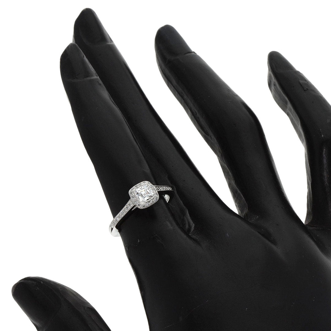 TIFFANY&Co. Ring PT950 Silver Legacy Diamond Women Used Authentic