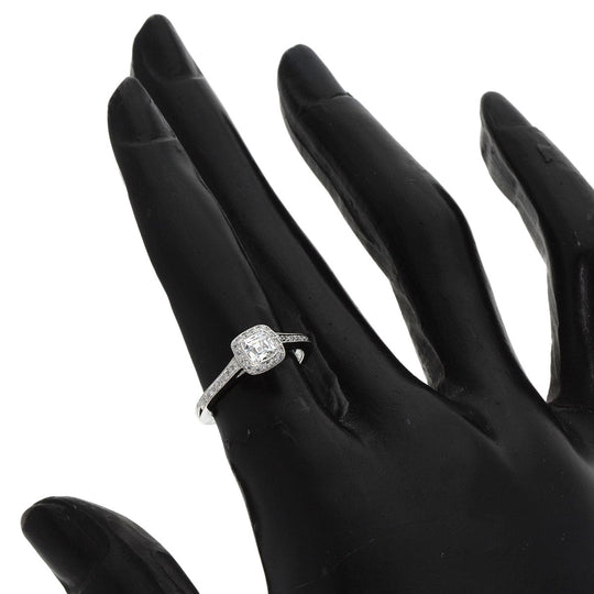TIFFANY&Co. Ring PT950 Silver Legacy Diamond Women Used Authentic
