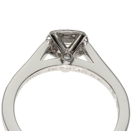 TIFFANY&Co. Ring PT950 Silver Legacy Diamond Women Used Authentic