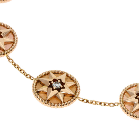 Dior bracelet 18K Pink Gold gold Rose des Vents Diamond Pink Opal 5 Icon
