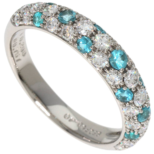 Gimel Ring PT950 Silver Paraiba tourmaline Women Used Authentic