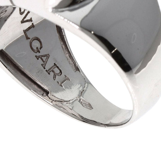 BVLGARI Ring K18WG Silver Parentesi Pavé Diamonds