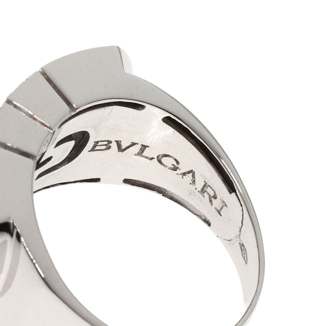 BVLGARI Ring K18WG Silver Parentesi Pavé Diamonds