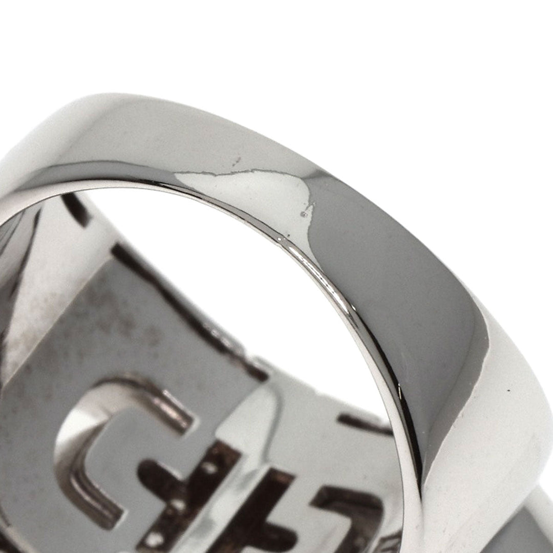 BVLGARI Ring K18WG Silver Parentesi Pavé Diamonds