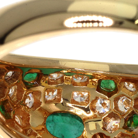 CARTIER Ring 18K Yellow Gold gold Mimi Cabochon Emerald Diamond