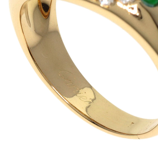 CARTIER Ring 18K Yellow Gold gold Mimi Cabochon Emerald Diamond