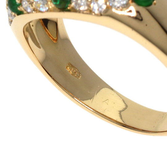 CARTIER Ring 18K Yellow Gold gold Mimi Cabochon Emerald Diamond