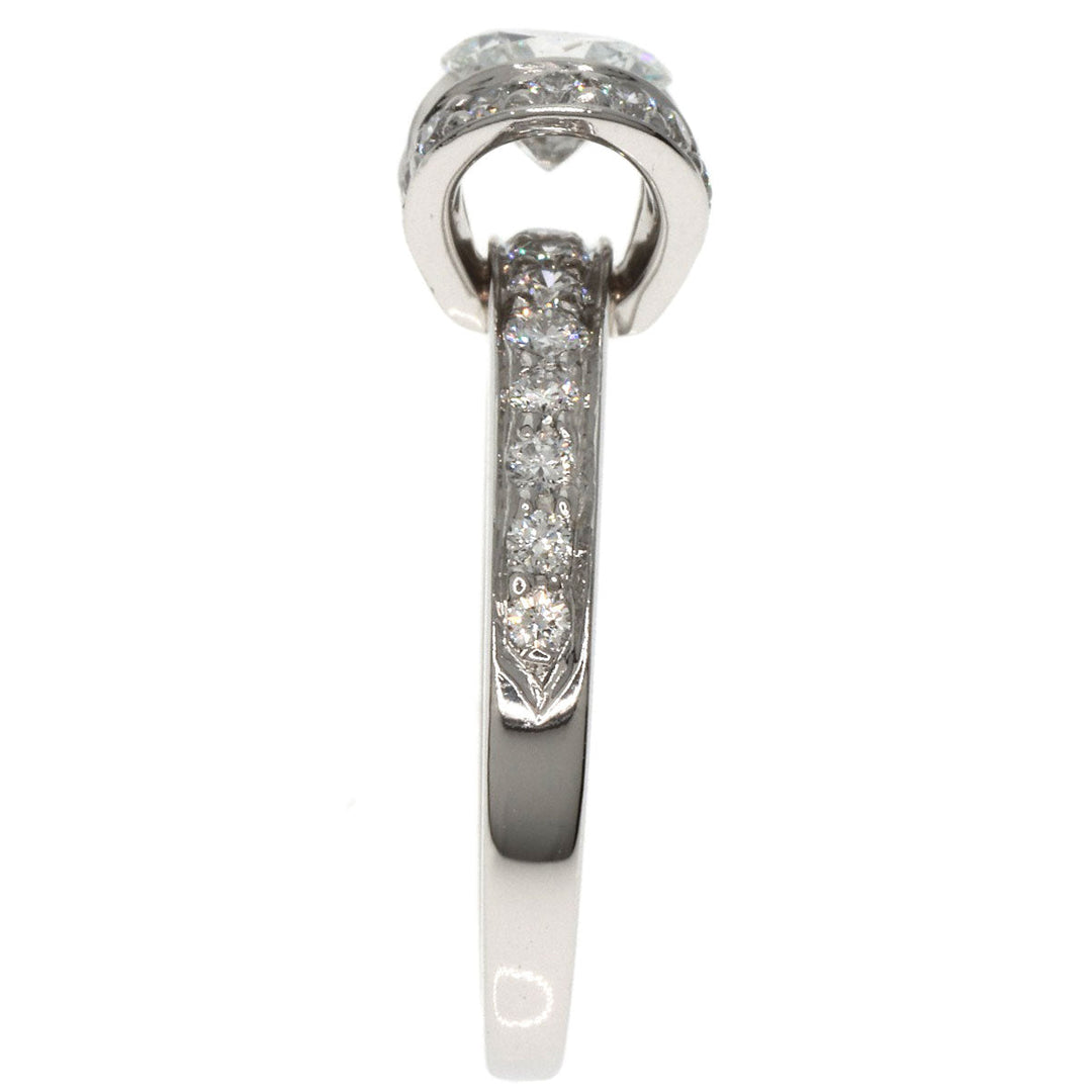 TIFFANY&Co. Ring PT950 Silver Ribbon diamond