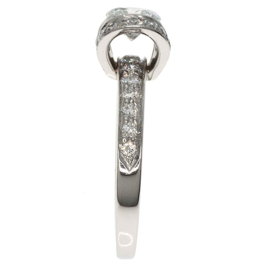 TIFFANY&Co. Ring PT950 Silver Ribbon diamond