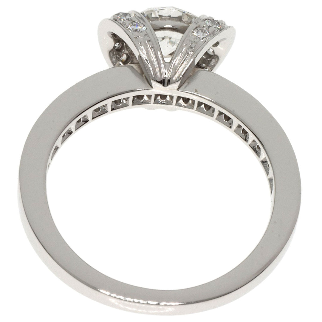 TIFFANY&Co. Ring PT950 Silver Ribbon diamond