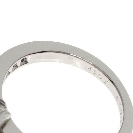 TIFFANY&Co. Ring PT950 Silver Ribbon diamond