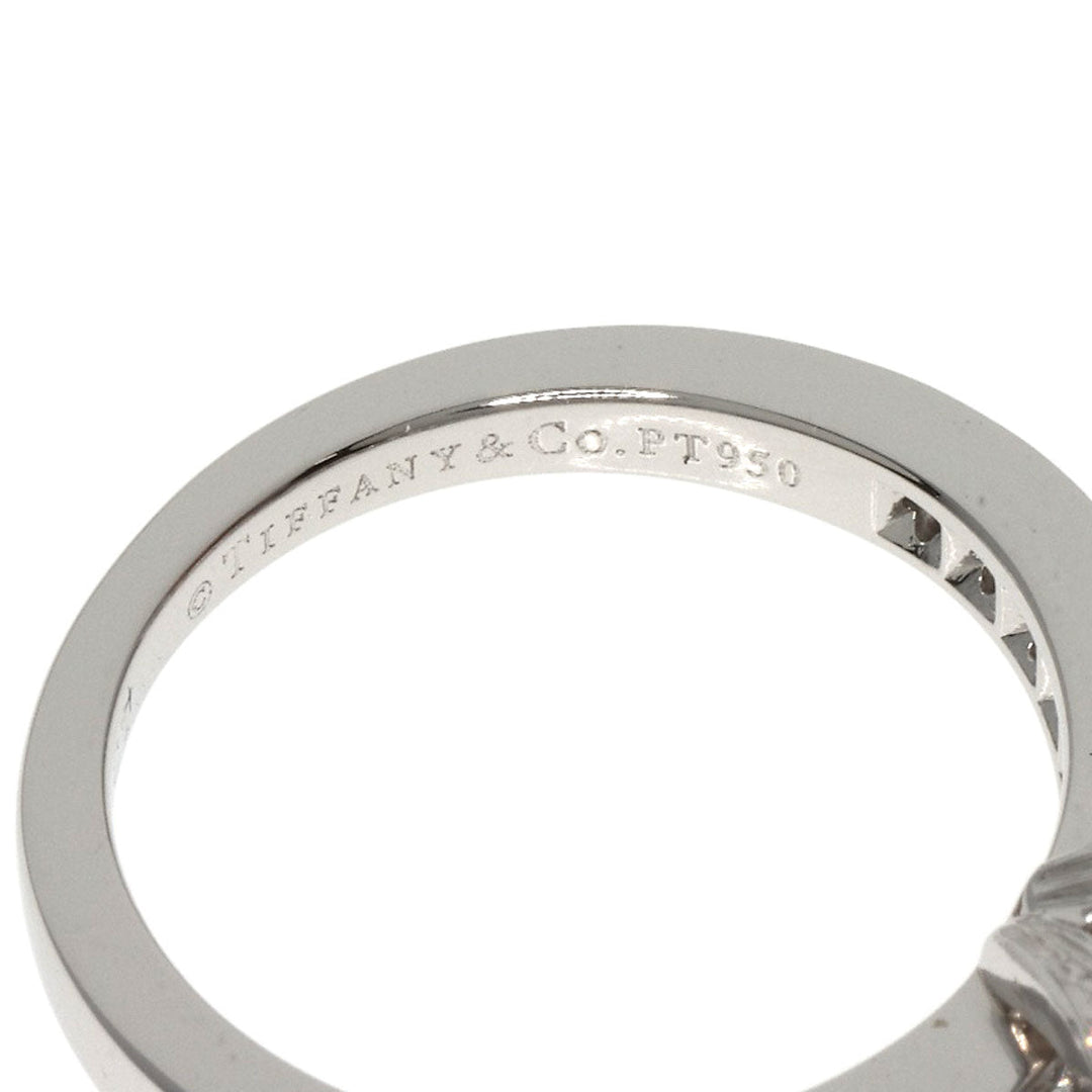 TIFFANY&Co. Ring PT950 Silver Ribbon diamond