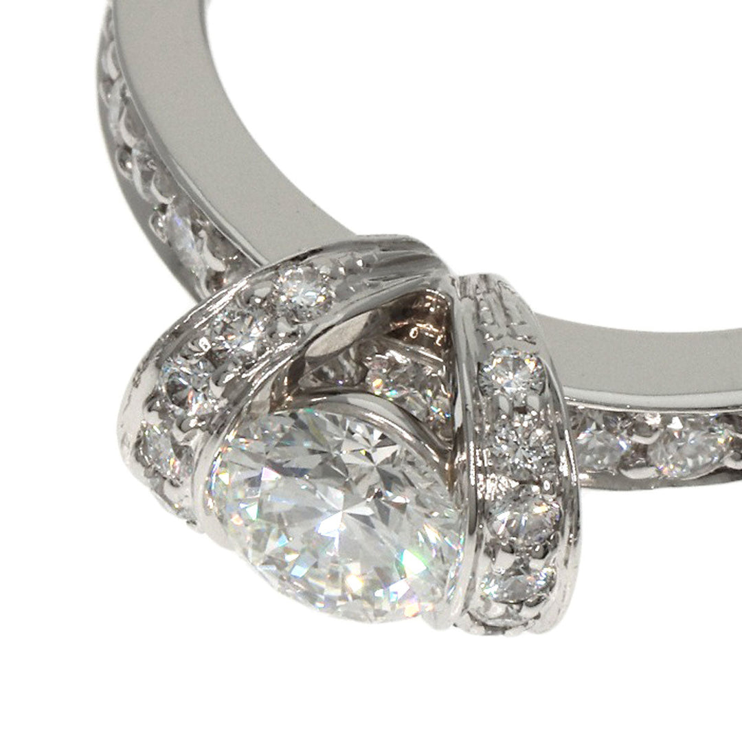 TIFFANY&Co. Ring PT950 Silver Ribbon diamond