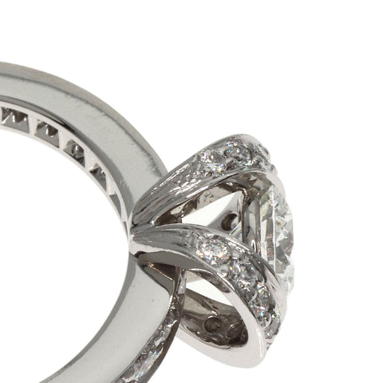 TIFFANY&Co. Ring PT950 Silver Ribbon diamond