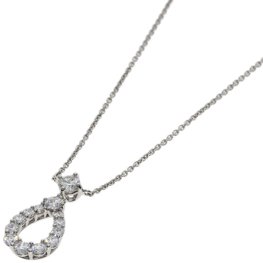 HARRY WINSTON Necklace PT950 Silver Loop Medium Diamond