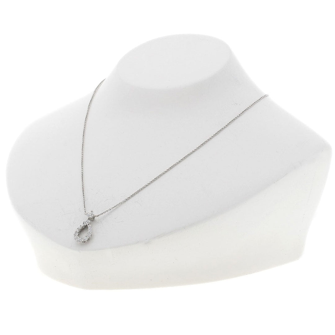 HARRY WINSTON Necklace PT950 Silver Loop Medium Diamond