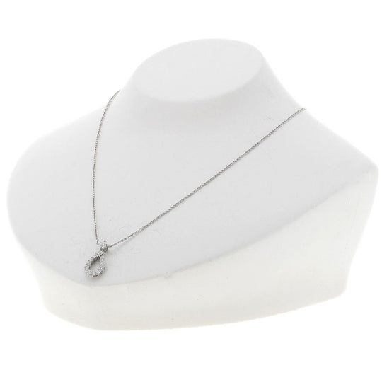 HARRY WINSTON Necklace PT950 Silver Loop Medium Diamond