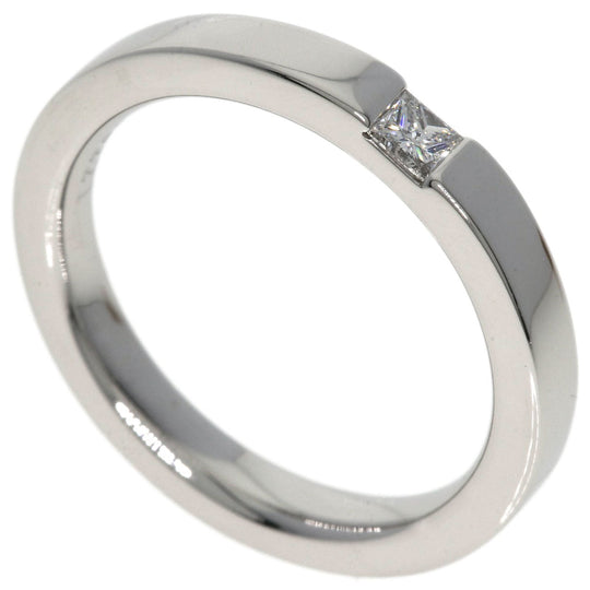 HARRY WINSTON Ring PT950 Silver Princess Cut Diamond Women Used Authentic