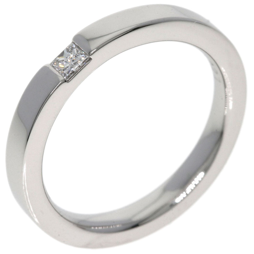 HARRY WINSTON Ring PT950 Silver Princess Cut Diamond Women Used Authentic