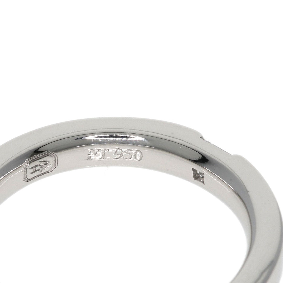 HARRY WINSTON Ring PT950 Silver Princess Cut Diamond Women Used Authentic