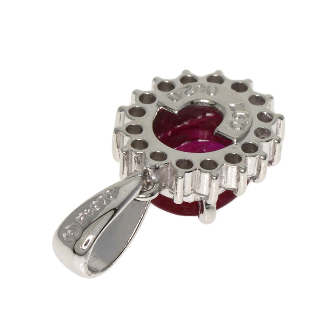 TASAKI Pendant top PT900 Silver Ruby Diamond