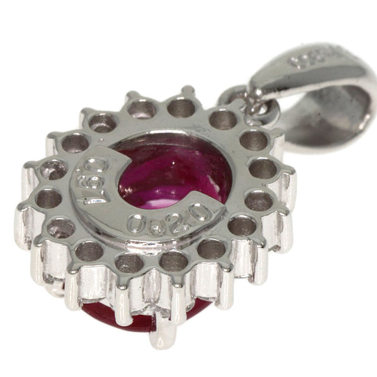 TASAKI Pendant top PT900 Silver Ruby Diamond