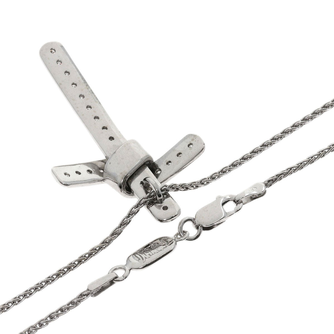 Damiani Necklace K18WG Silver Cross diamond