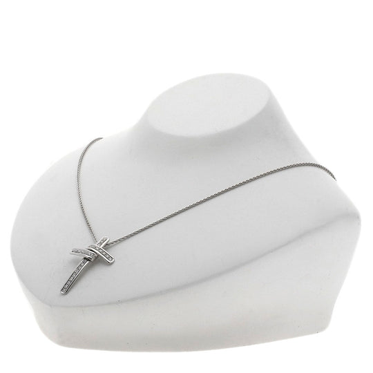 Damiani Necklace K18WG Silver Cross diamond