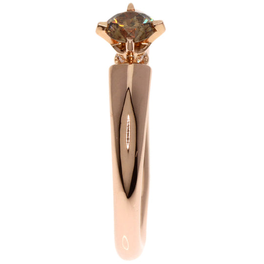 Kashikey Ring 18K Pink Gold gold solitaire brown diamond
