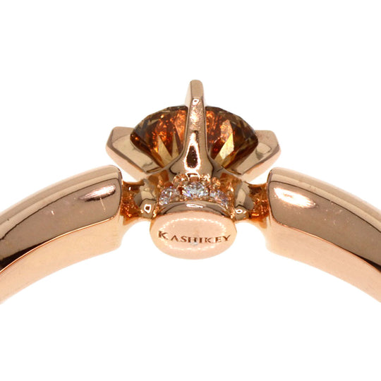 Kashikey Ring 18K Pink Gold gold solitaire brown diamond
