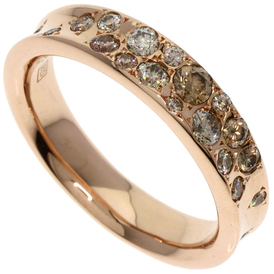 Kashikey Ring 18K Pink Gold gold Melange Brown Diamond Women Used Authentic