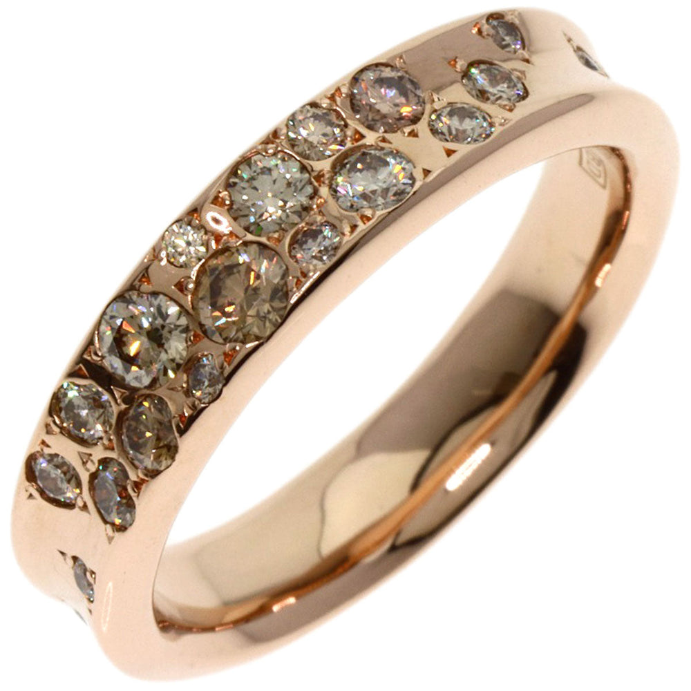 Kashikey Ring 18K Pink Gold gold Melange Brown Diamond Women Used Authentic