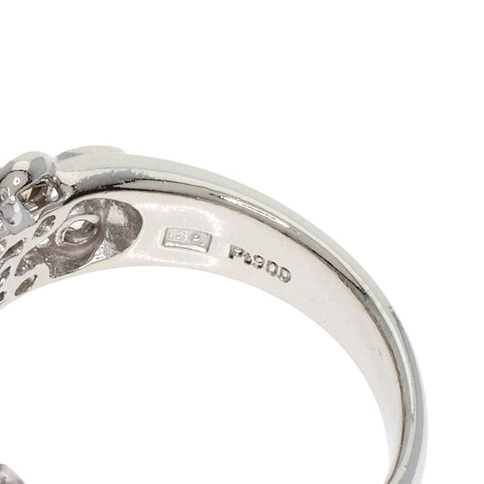 Kashikey Ring PT900 Silver Bezel Ring Brown Diamond