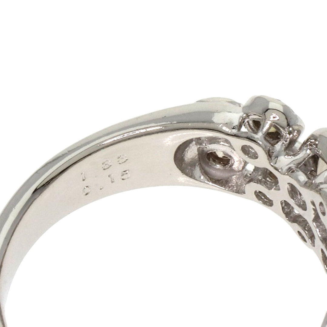 Kashikey Ring PT900 Silver Bezel Ring Brown Diamond