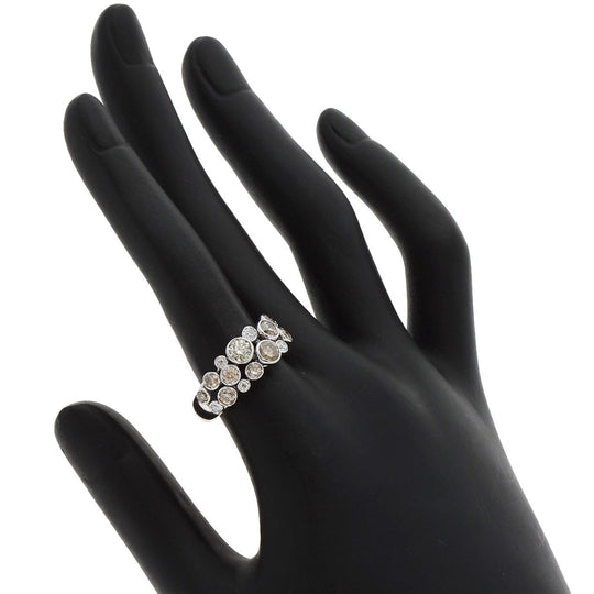 Kashikey Ring PT900 Silver Bezel Ring Brown Diamond
