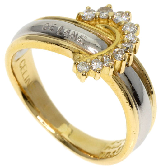 CELINE Ring 18K Yellow Gold gold logo diamond