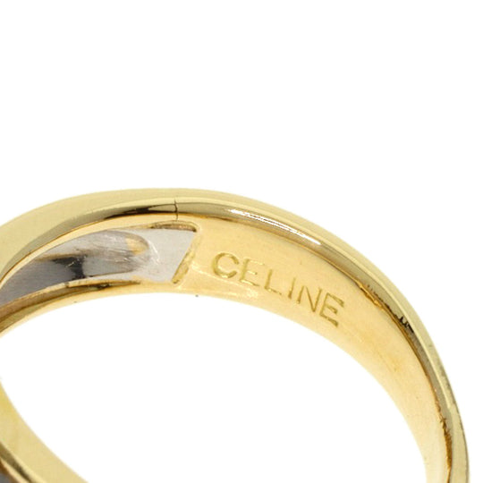CELINE Ring 18K Yellow Gold gold logo diamond