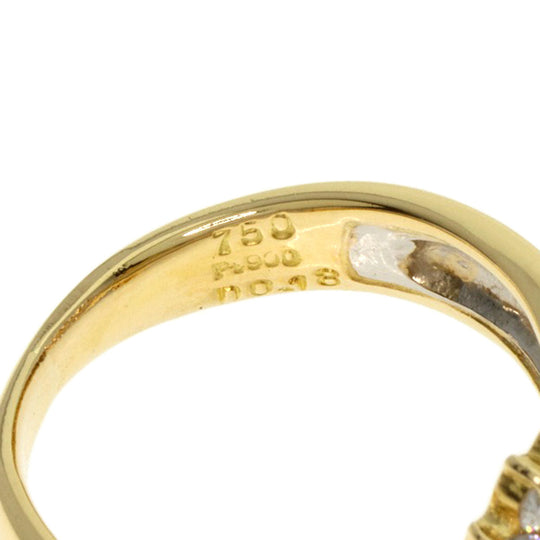 CELINE Ring 18K Yellow Gold gold logo diamond
