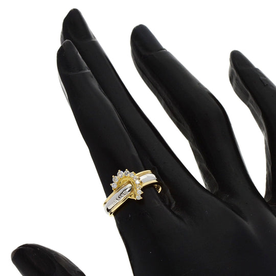 CELINE Ring 18K Yellow Gold gold logo diamond