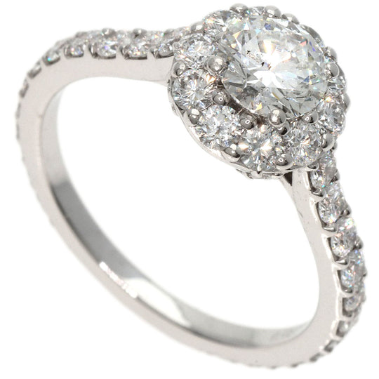 GRAFF Ring K18WG Silver Icon Round Diamond Engagement Ring VVS2
