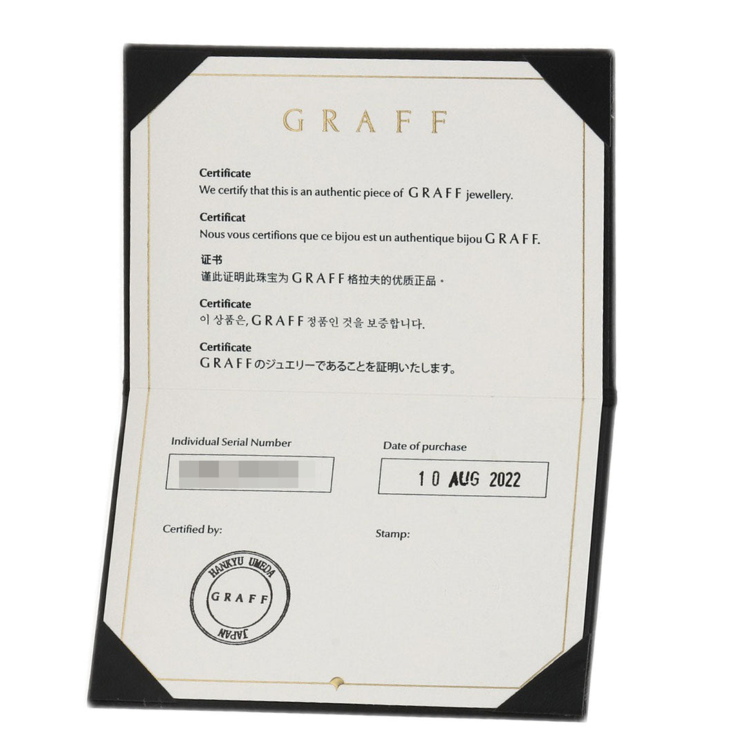 GRAFF Ring K18WG Silver Icon Round Diamond Engagement Ring VVS2