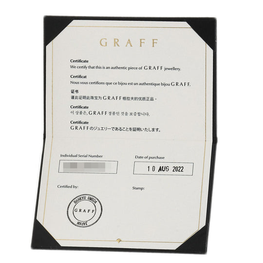 GRAFF Ring K18WG Silver Icon Round Diamond Engagement Ring VVS2