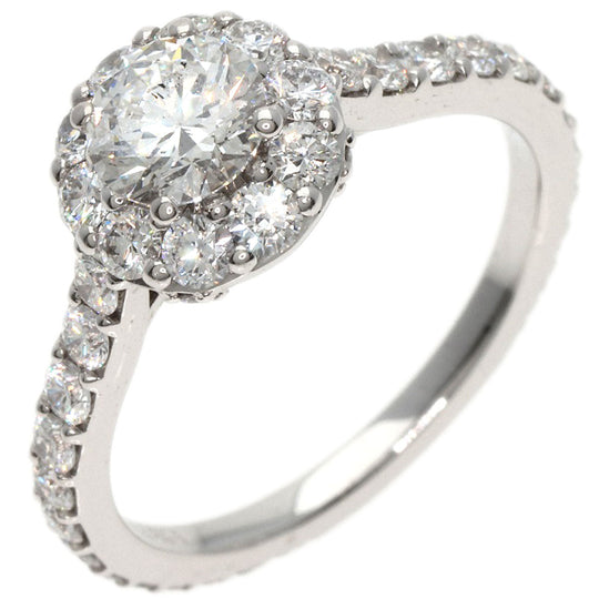 GRAFF Ring K18WG Silver Icon Round Diamond Engagement Ring VVS2