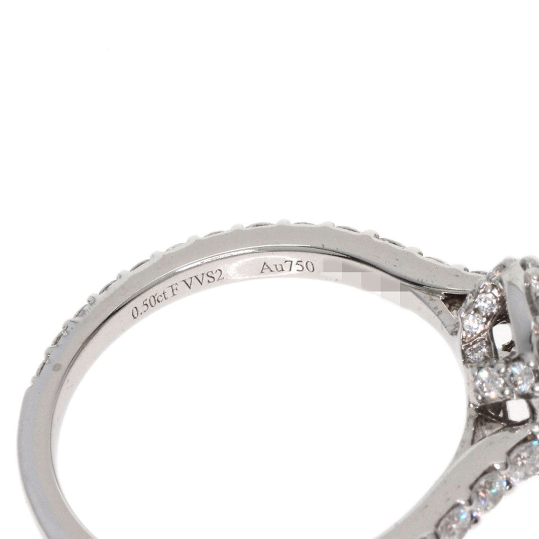 GRAFF Ring K18WG Silver Icon Round Diamond Engagement Ring VVS2