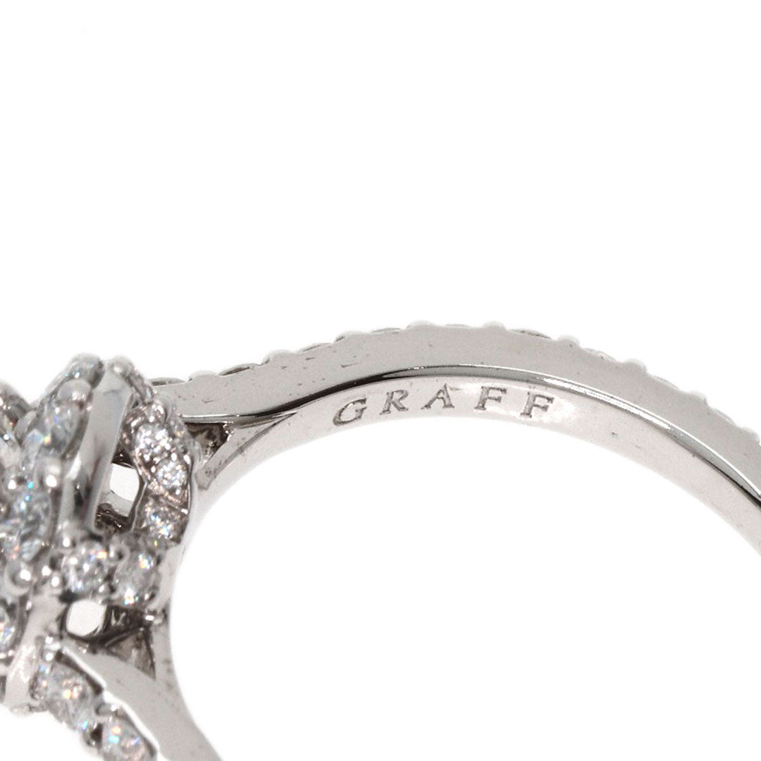 GRAFF Ring K18WG Silver Icon Round Diamond Engagement Ring VVS2