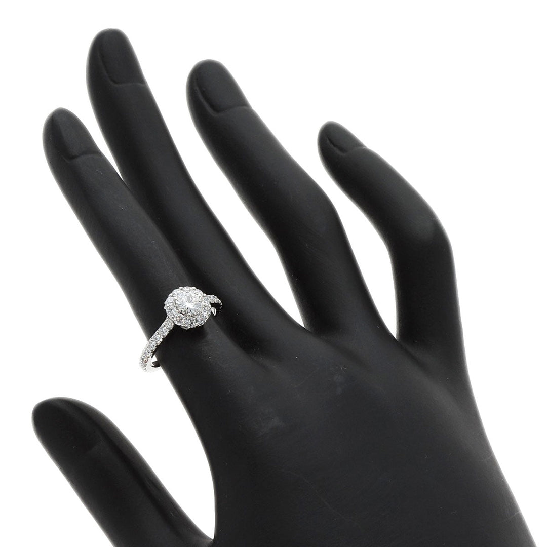 GRAFF Ring K18WG Silver Icon Round Diamond Engagement Ring VVS2